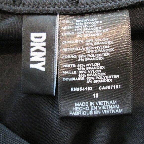 Plus DKNY Ruffle Plunge Underwire Tummy Control One-Piece Swimsuit Sz 18 - Picture 8 of 10